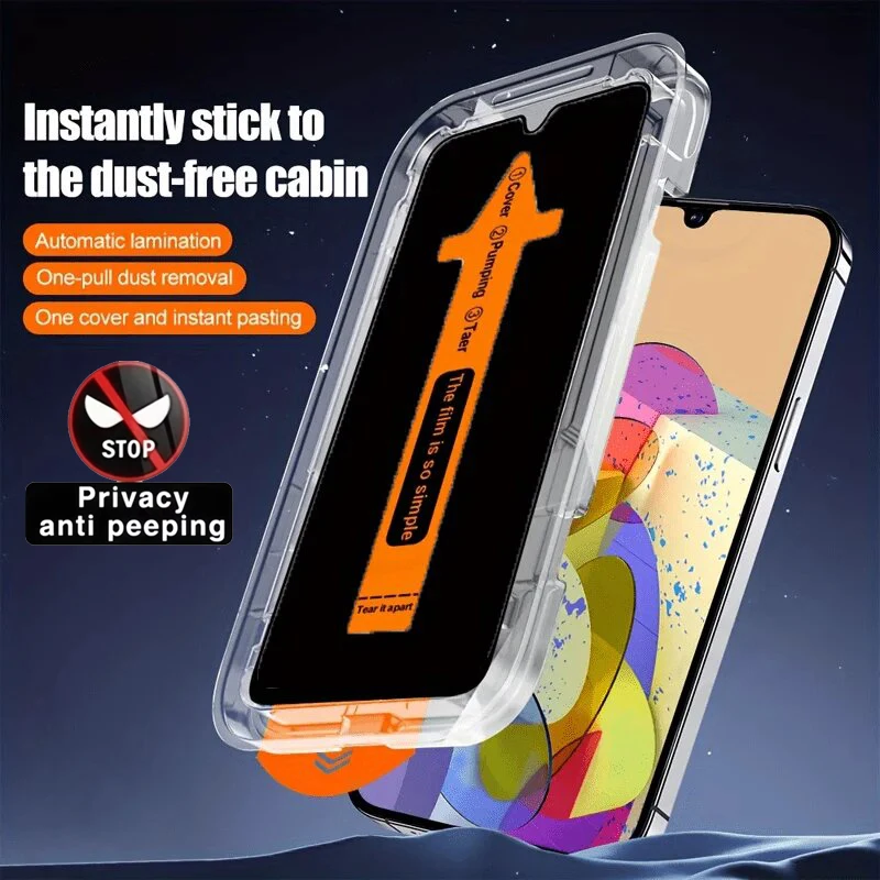 

Anti Peep Privacy Tempered Glass For Honor For Honor 600 400 200 500 Smart 90 Lite 50 70 Pro Plus Screen Protector Dust Free Box