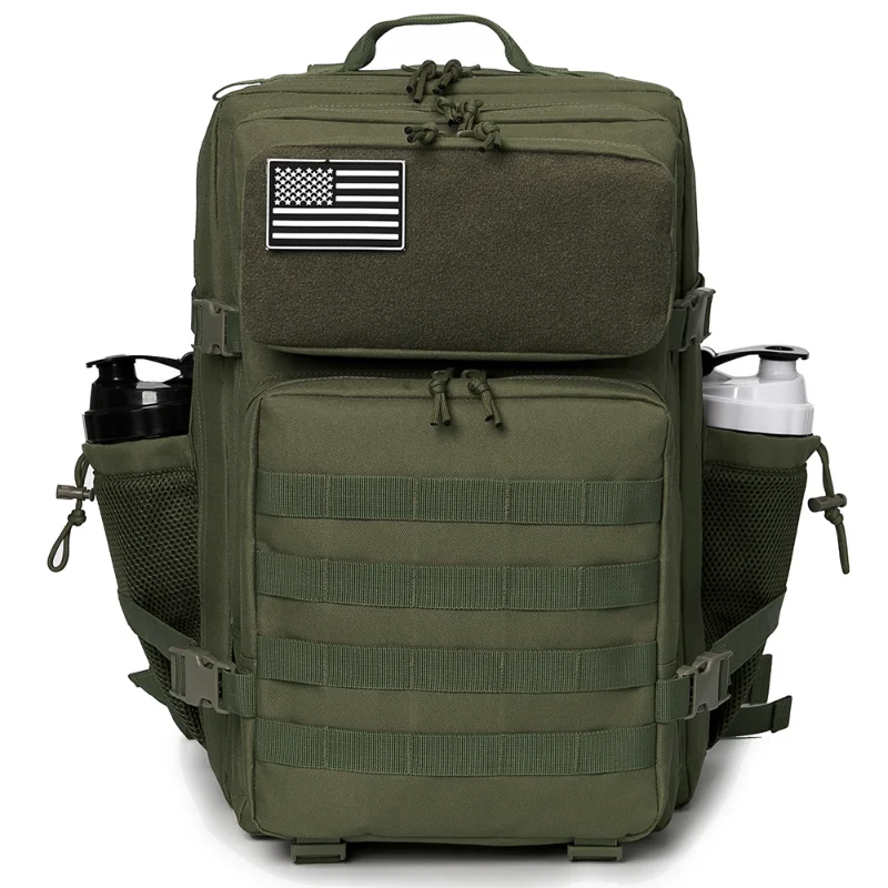 45L Tactische Rugzak Survival Tas Jacht MOLLE Rugzak GYM Voor Mannen EDC Outdoor Wandelen Rugzak Heks Fles Houder