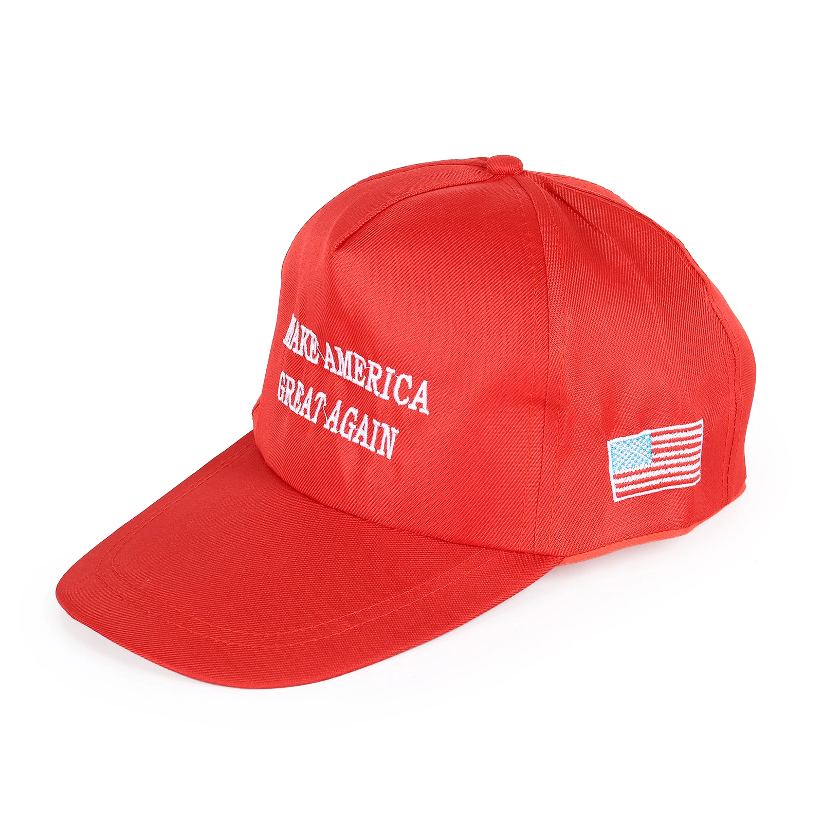 Unisex Red 2024 MAGA Donald-Trump Hat MAKE AMERICA GREAT AGAIN Slogan Adjustable Embroidered American USA Flag Baseball Cap