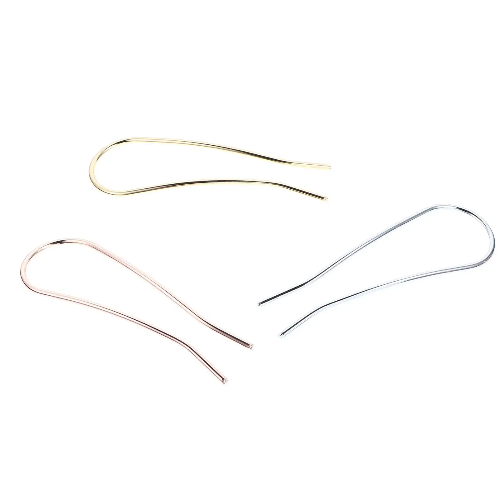 

3 Pcs Hair Pins Vintage U Shaped Clips Retro Headdress Women Accessories Simple Hairstyle Holder Barrettes Gold Silver Rose Gold
