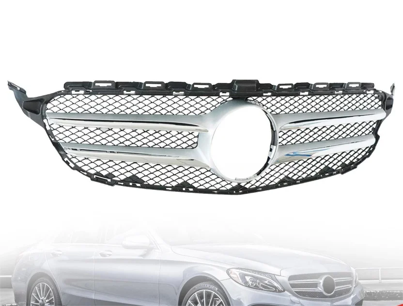 Для Mercedes C-Class W205 2015-2018 годов выпуска, передняя решетка радиатора, хромированная, OE 2058880023