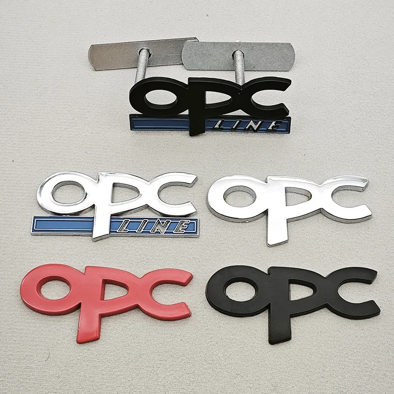 3D Metal OPC Line Logo Badge Front Grill Emblem Trunk Car Sticker For Opel Astra G H J K F Corsa D Zafira B Insignia Mokka Regal