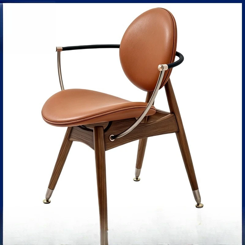 Retro Solid Wood Chair Ash Wood Compass Chair Cafe Car Depot Sales Office Reception