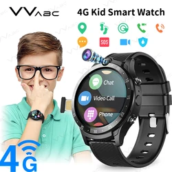 VVABC 4G tarjeta SIM reloj inteligente para niños con cámara teléfono localizador de reloj pantalla redonda HD batería de larga duración reloj inteligente para niños