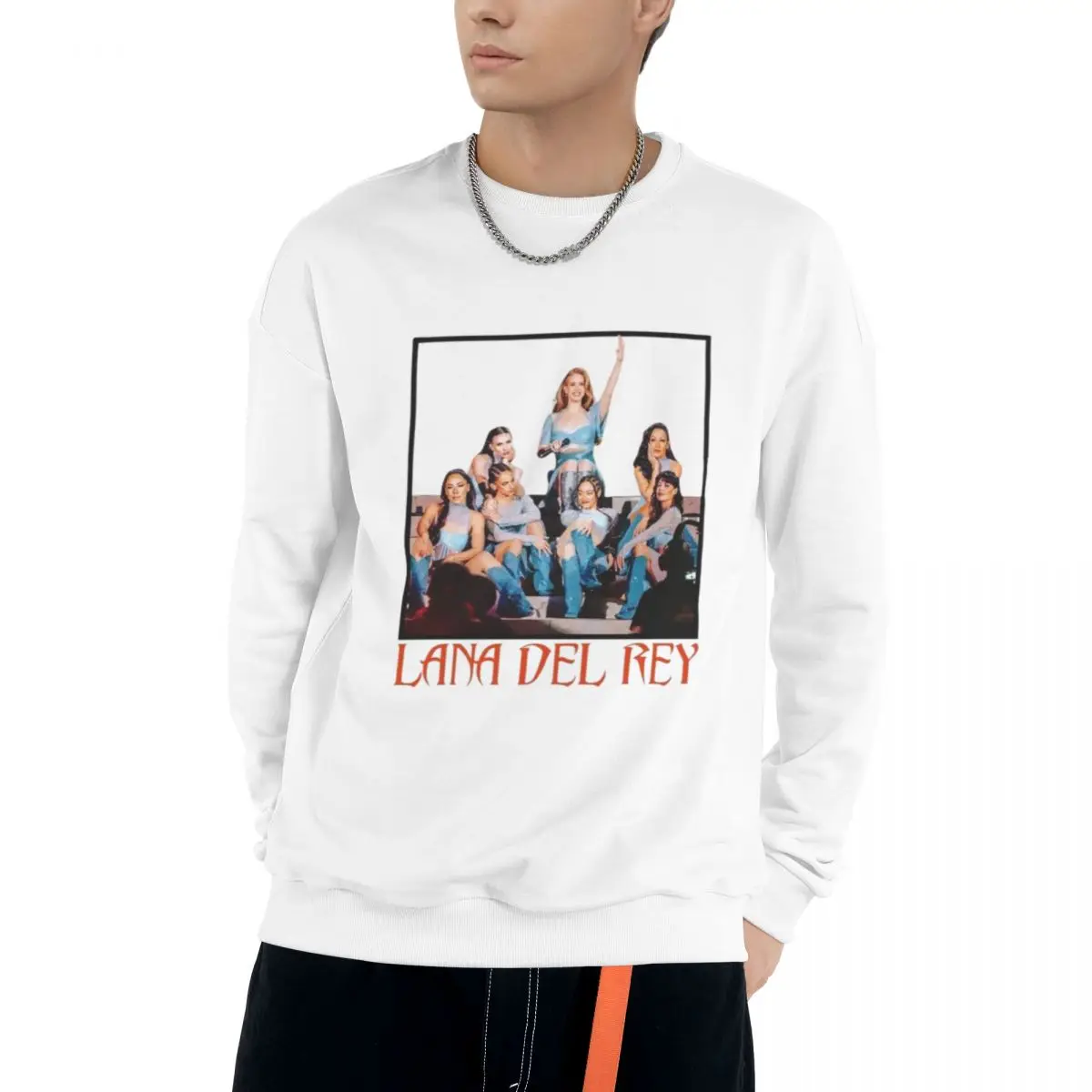 

Lana Del Rey Man Clothes Street Style Fleece Sweatshirts Autumn Casual Hoodie Fashionable Crewneck Pullovers