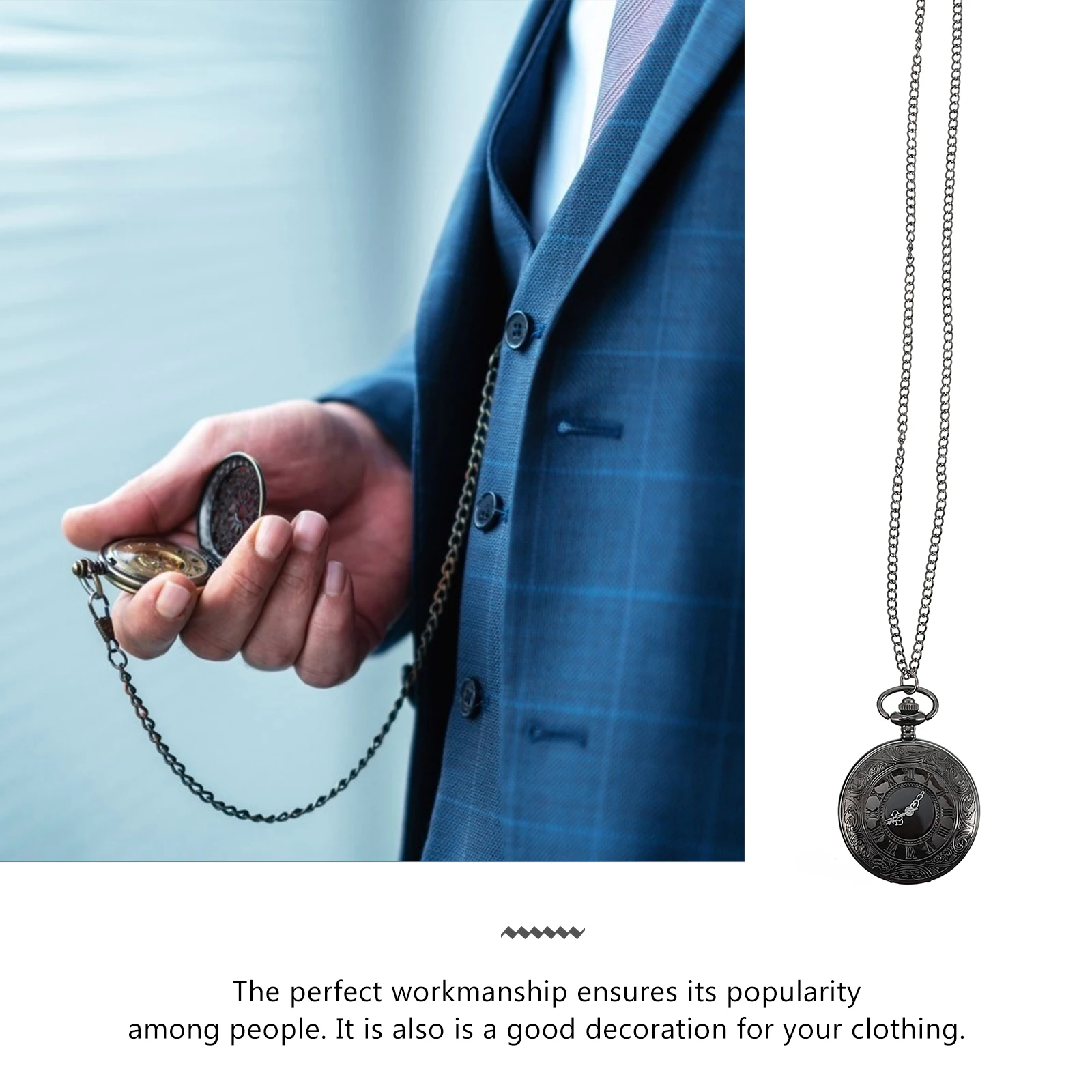 

Винтажные карманные часы для мужчин и женщин, 1 шт., с латунной цепочкой для ношения на поясе, декоративные часы с маятниковым механизмом, классические.