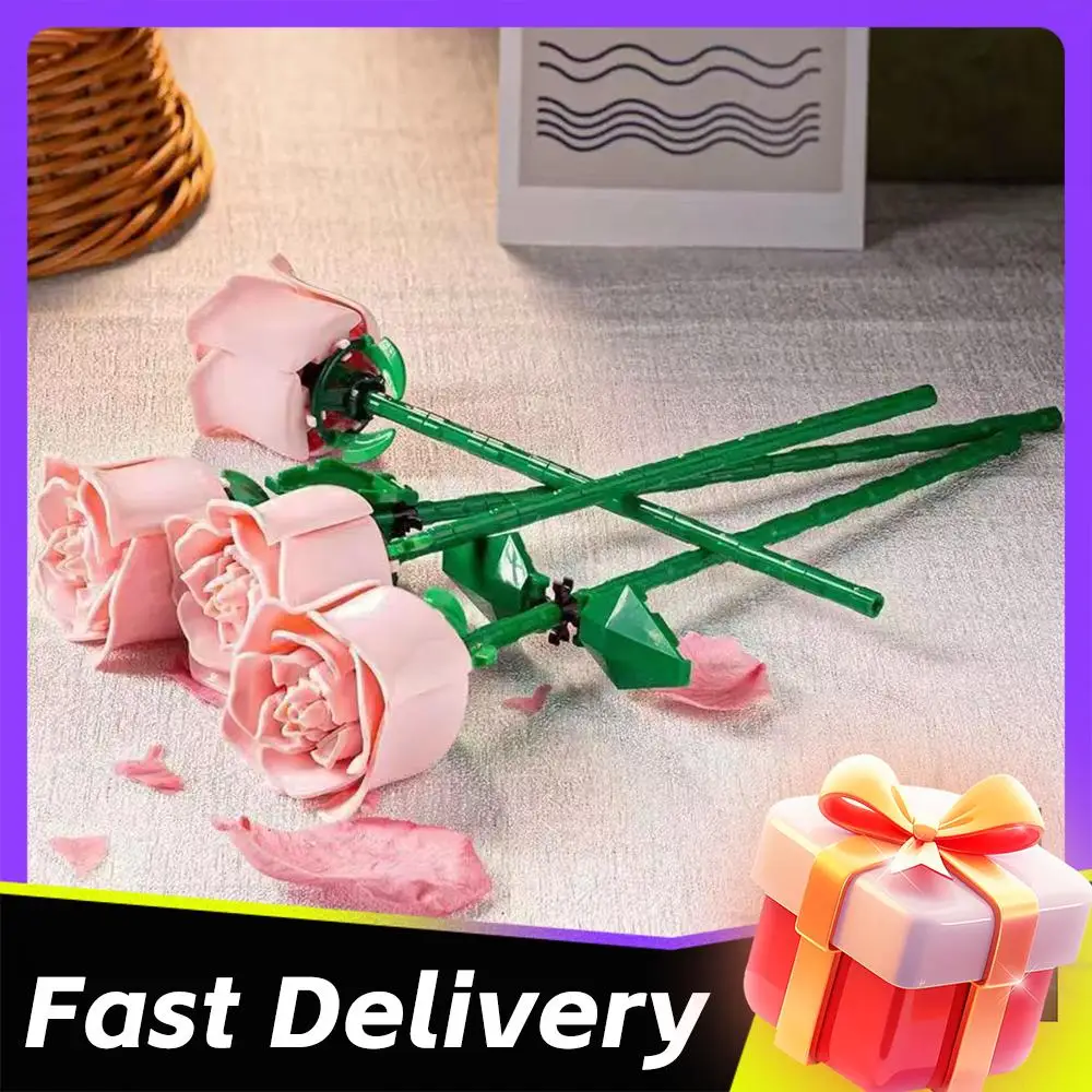 

Christmas Advent Calendar Flower Bouquet Building Blocks Xmas Countdown Calendar Birthday Holiday Gift Valentine's Day Rose Set