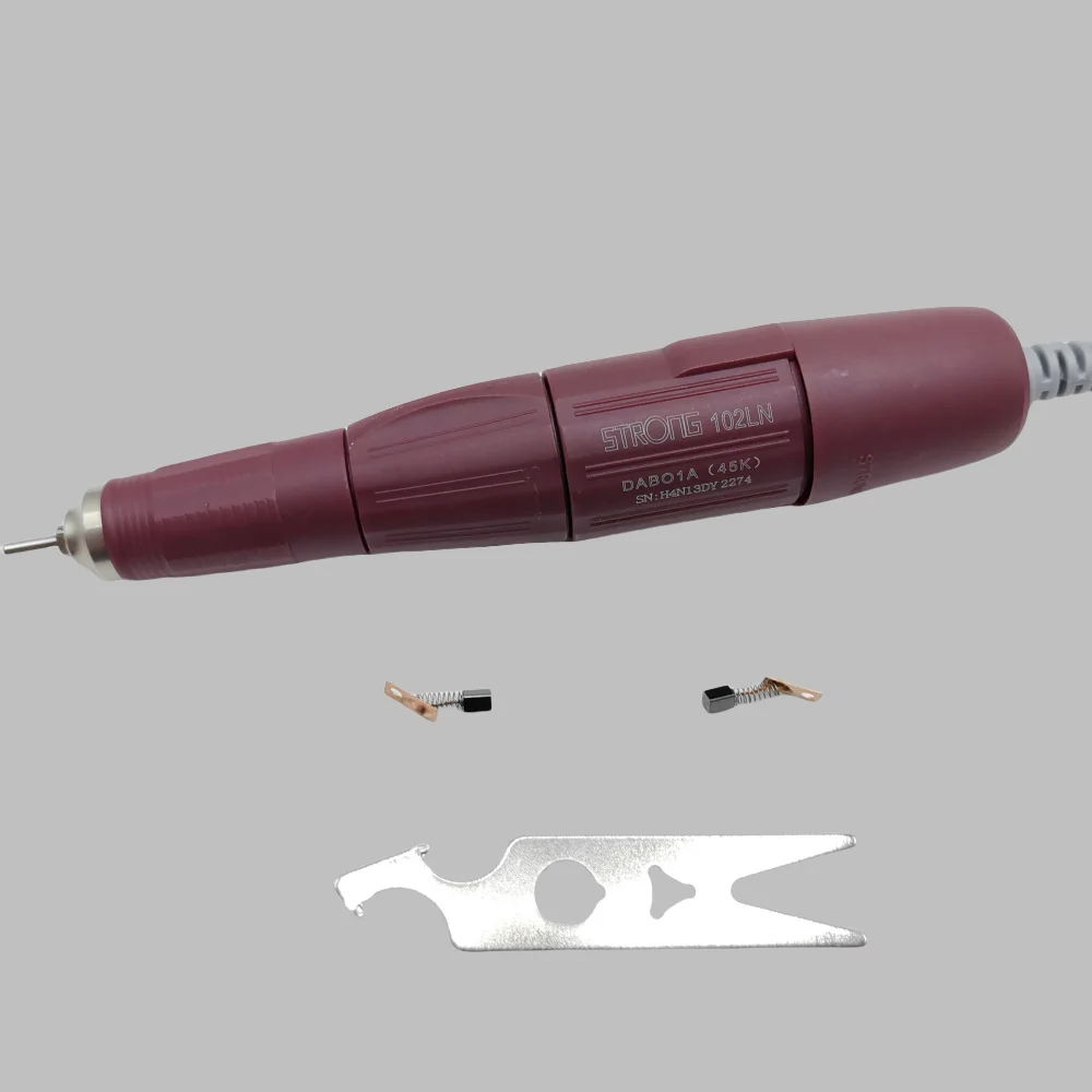 Handpiece Cortadores de máquina para manicure, broca elétrica, lixa de unha polonês, forte 210, 65W, 45000RPM, 102LN