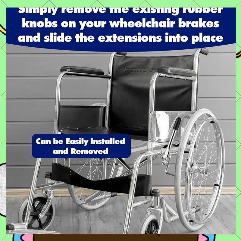 

2Pack Wheelchair Brake Extenders Wheelchair Assistive Devices For Reclining Wheelchair-BAAQ