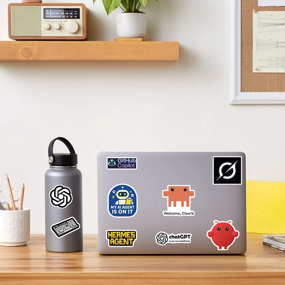 KI-Agent LLM Vibe Coding AGI Entwickler Aufkleber Wasserfeste DIY-Sticker Geschenk für Laptop Handy Flaschen Gepäck Scrapbook Journaling – Detail 3