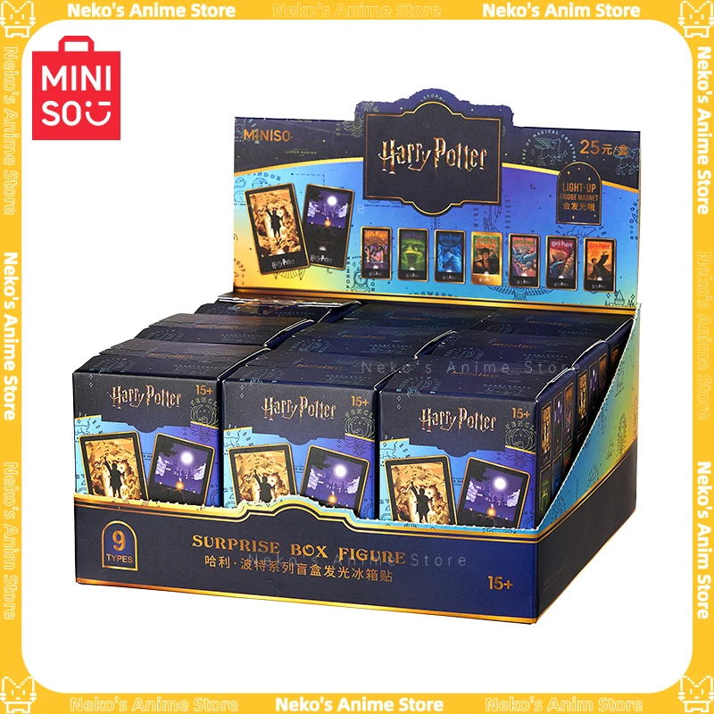 

В наличии оригинальная серия MINISO Miniso Harry Potter, слепая коробка с подсветкой, магнит на холодильник, подарок на день рождения, игрушка