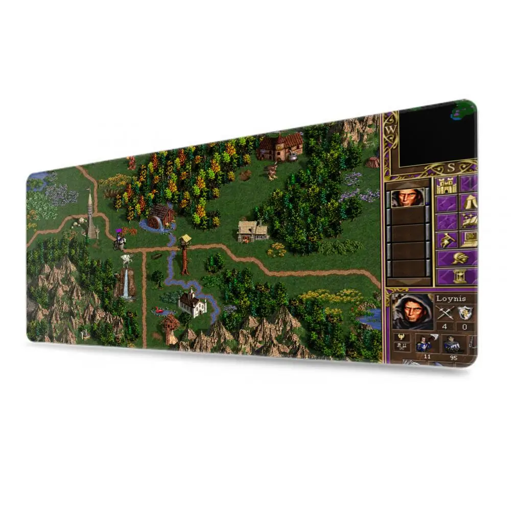 Heroes of Might and Magic Mouse Pad Desk Mouse Pad Cute HD Desk Pad Extended Gaming Keyboard Mats Large XXL Gamer Mousepad 90x40