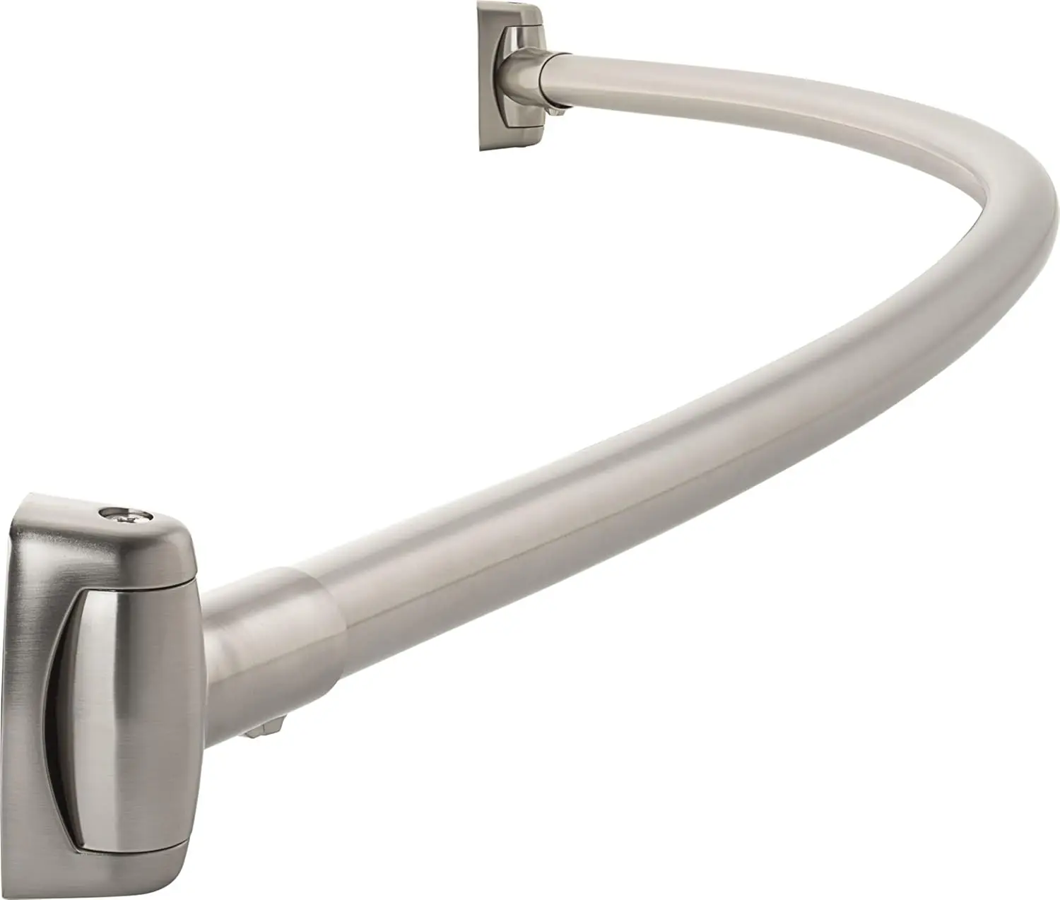 

Изогнутая штанга для душа из нержавеющей стали 5 футов, матовый никель - подходит для стандартных занавесок