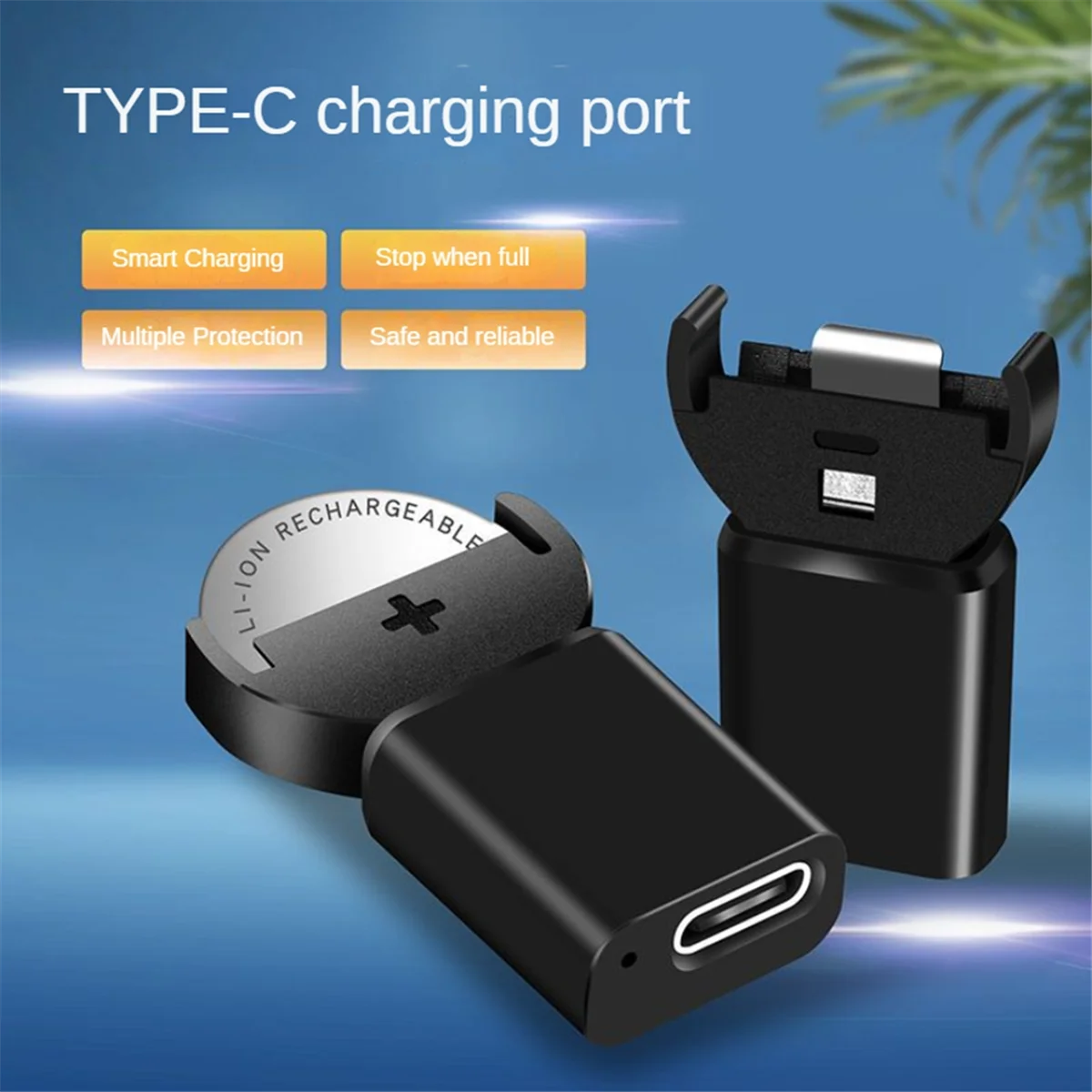 Type-C Lithium Coin Battery Charging for LIR2032 LIR1632 LIR2025 LIR2016 LIR2032H Batteries Long-Lasting,Without Cable image 5