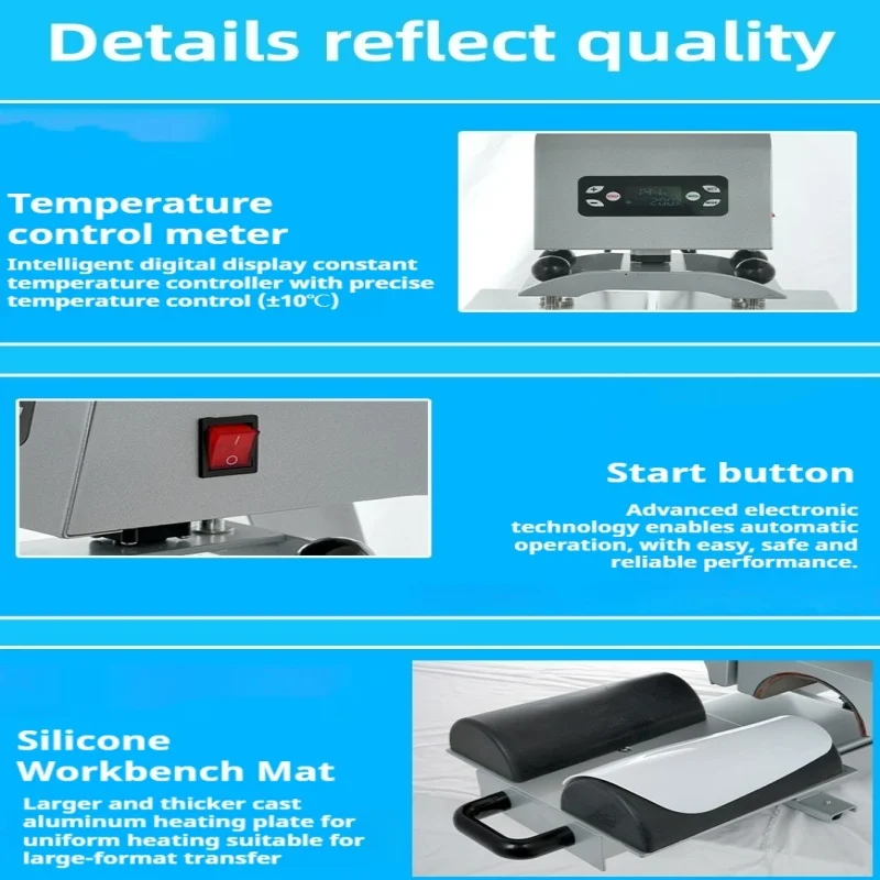 

DIY fully automatic pull-out knee pad hot stamping machine with heat sublimation Heat Press Machine Office Electronics