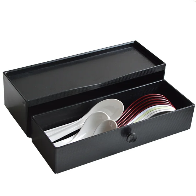 

Drawer type chopstick box, spoon box, drainable and stackable, kitchen storage box, tableware box.