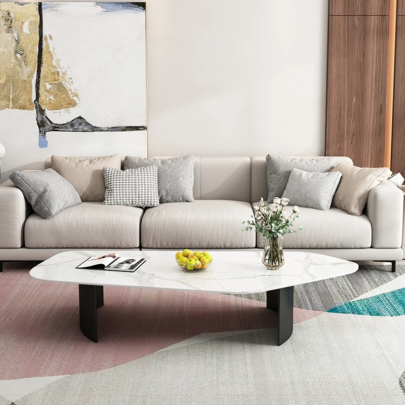 

Special-shaped coffee table living room household simple modern small apartment small coffee table light luxury Italian rock