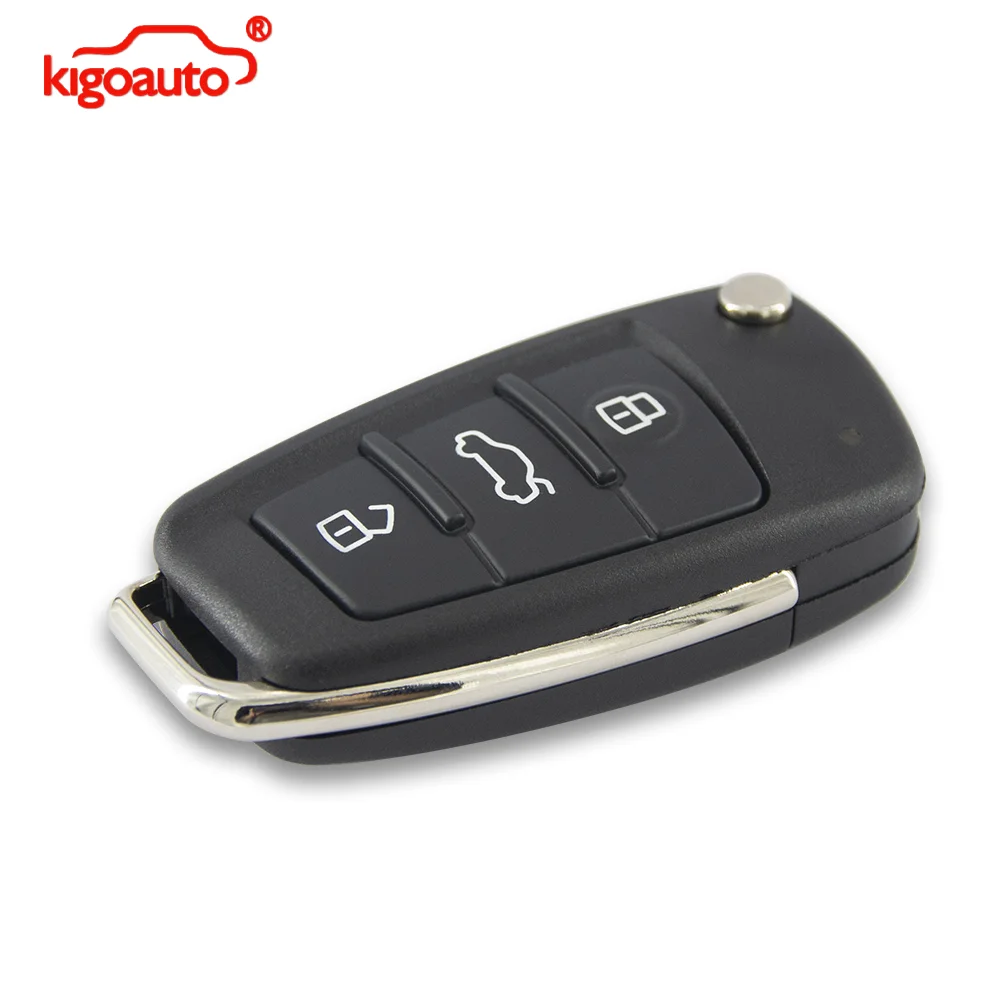 KIGOAUTO Klappbarer Autoschlüssel 8P0 837 220 D für Audi A1 A3 TT S1 S3 Q3 2005+ 434 MHz ID48 HU66 3 Tasten PN 8P0837220D – Detail 4