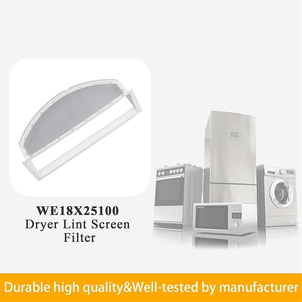 WE18X25100 WE18M19 مجفف الوبر مرشح الشاشة شبكة الشاشة لمجففات GE يستبدل WE18M30 WE18M28 AP 6037511   PS 11767017