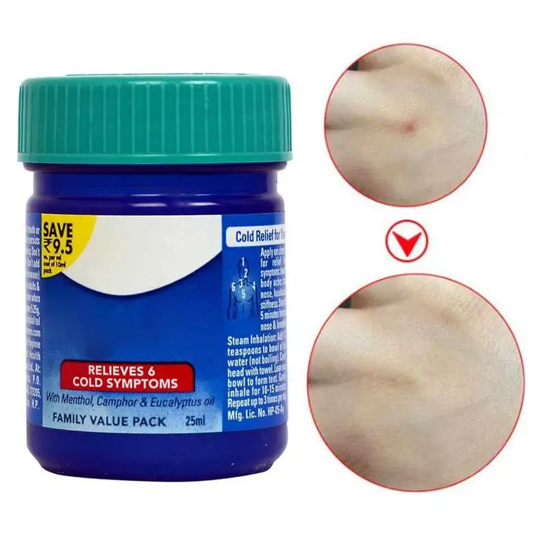 Cold Headache Relief Ointment Cool Mint Cream Itching Nasal Congestion Anti-heatstroke Anti-mosquito Menthol Essential Balm