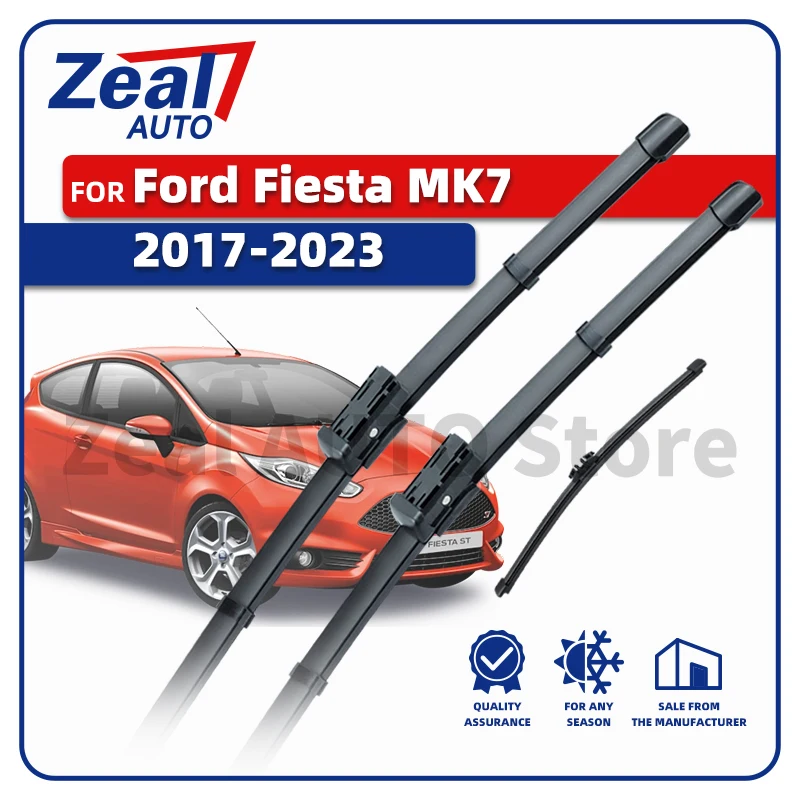 

LHD Front Rear Windshield Wiper Blades For Ford Fiesta MK7 2017-2023 2018 2019 2020 2021 2022 3Pc Window 28"14"11" Accessories
