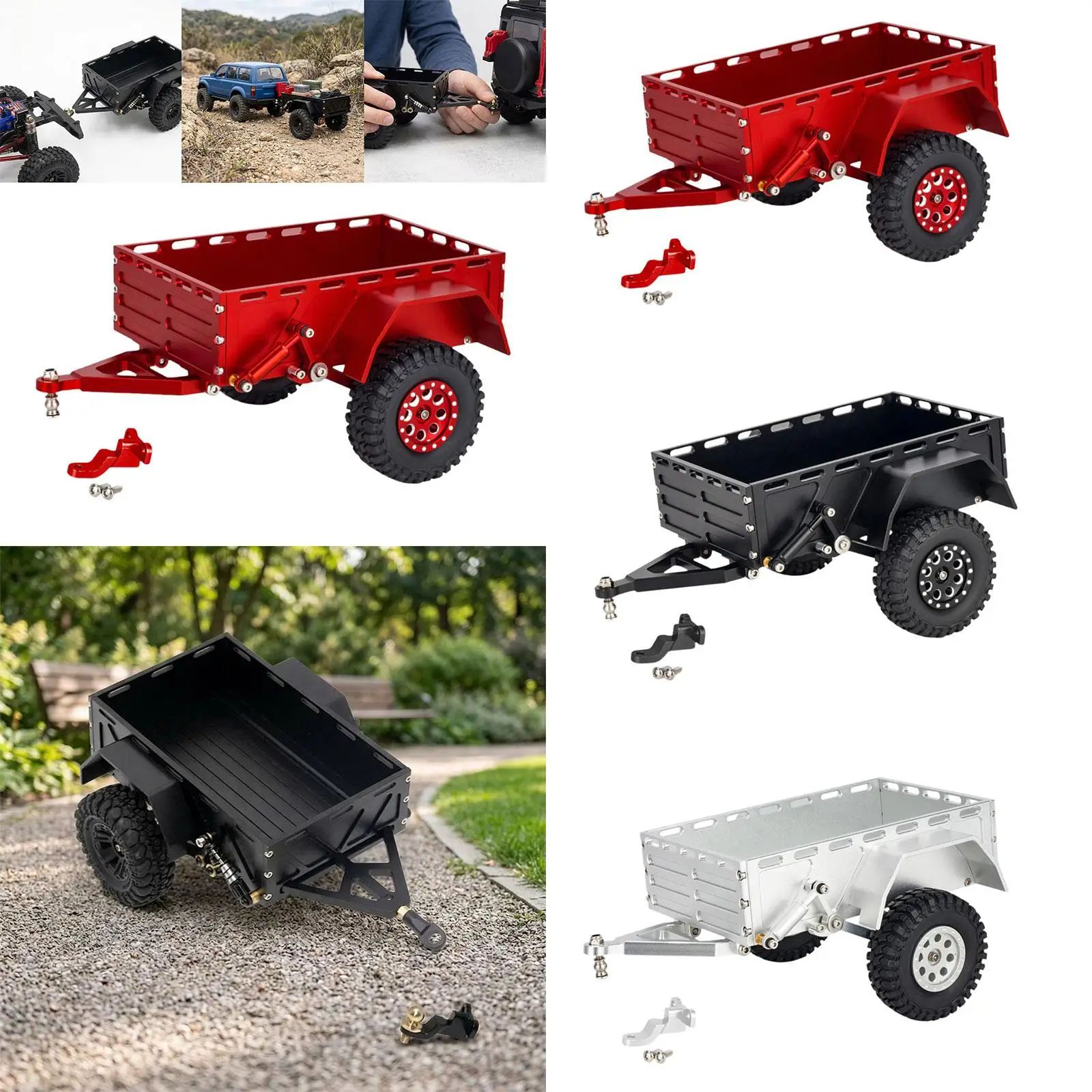 RC Trailer Utility Trailer Premium DIY Modified Simulation Accessory Replacement