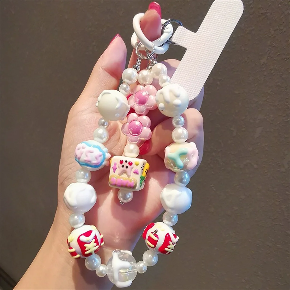 Mobile Phone Chain Hanging Rope Graffiti String Bead Hanging Rope Hand String Phone Case Hanging Chain Phone Case Chain Carrying