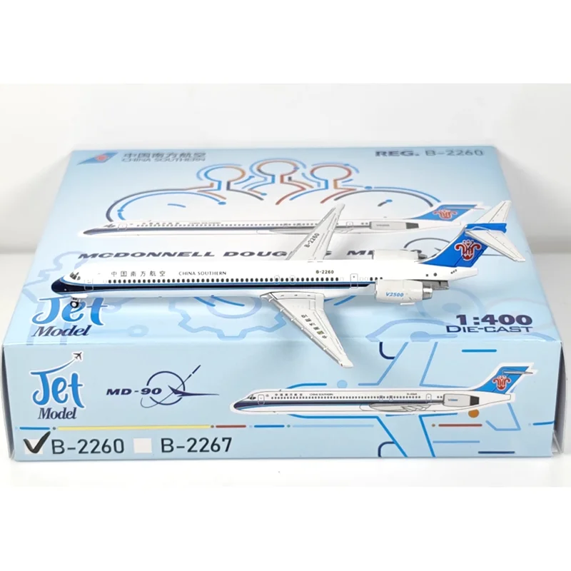 

Модель реактивного отсека, масштаб 1/400, Китай, Southern Airlines MD-90 B-2260 B-2267, модель самолета из сплава, коллекционный орнамент, украшение