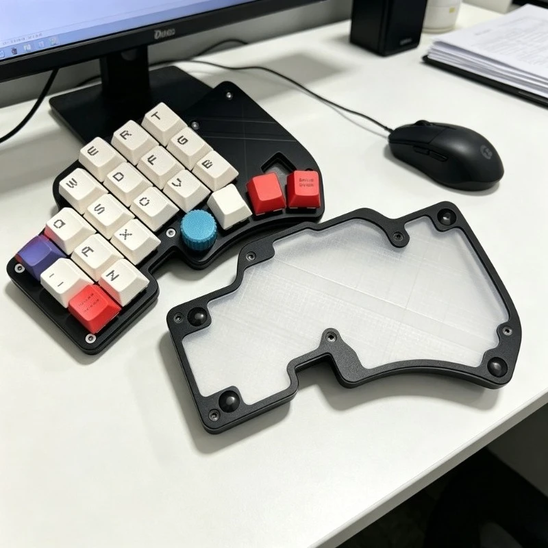 Dilemma Max Split Keyboard Kit Custom Hot Swap Wired RGB Single Mode Procyon/cirqueTouchpad Replace Mouse Knob Support VIA/VIAL