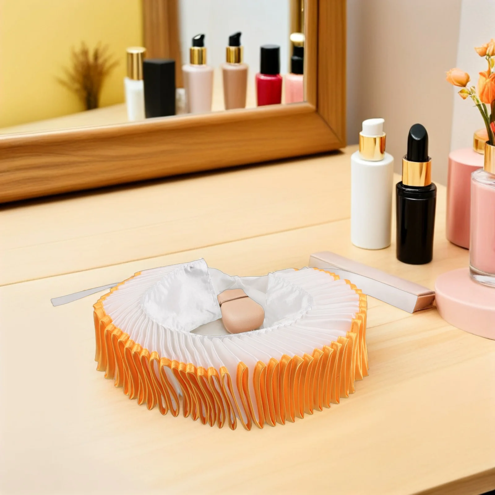 

Detachable Fake Collar For Women Ruffled Neck Vintage Victorian Style Costume Accessory Stage Performance Halloween