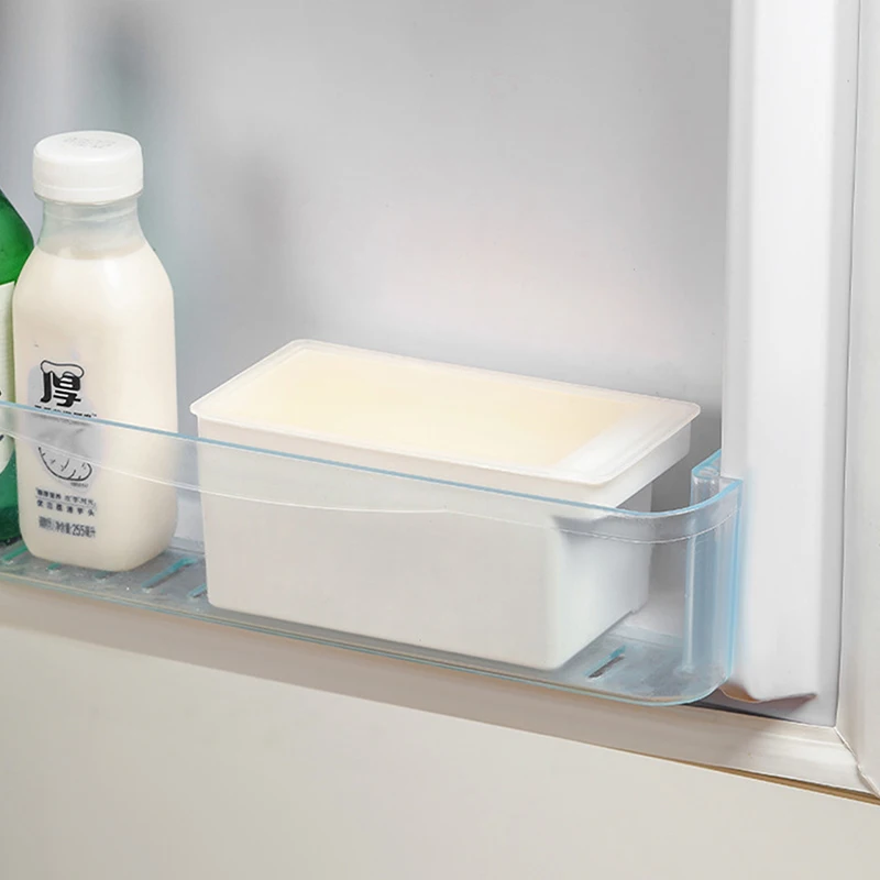 1PC Butter Box Cheese Rectangular Preservation Box With Lid Spatula Butter Storage Box Fridge Organizer Bread Box Container