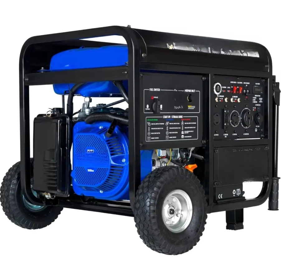 XP13000EH Dual Fuel Portable Generator 13000 Watt Gas or Propane Powered Electric Start-Home Back Up, Blue/Gray