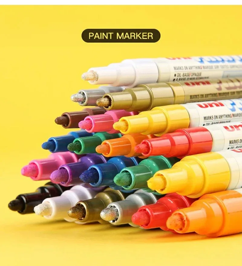 1 stücke Japan UNI Farbe Marker PX-21 Farbe Öl-basierte Permanent 0,8-1,2mm Reifen Ausbesserung Malerei wasserdichte Graffiti Kunst Liefert – Detail 1