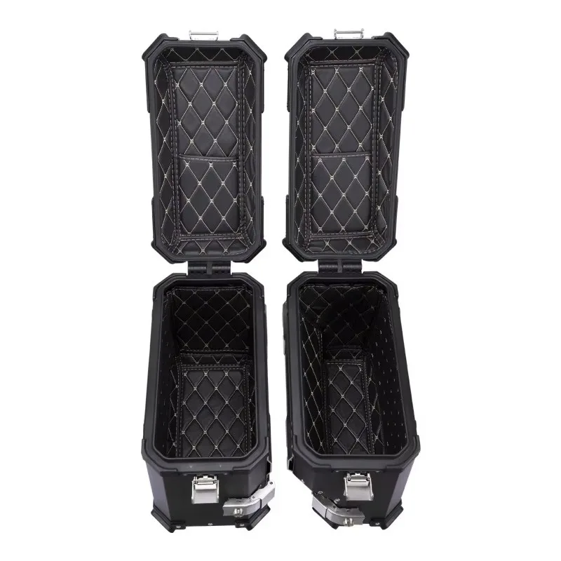 Adventure Motorcycle Side Boxes 38LAluminum Alloy LSuitable for Camping Equipment Motorcycle Trunk 2