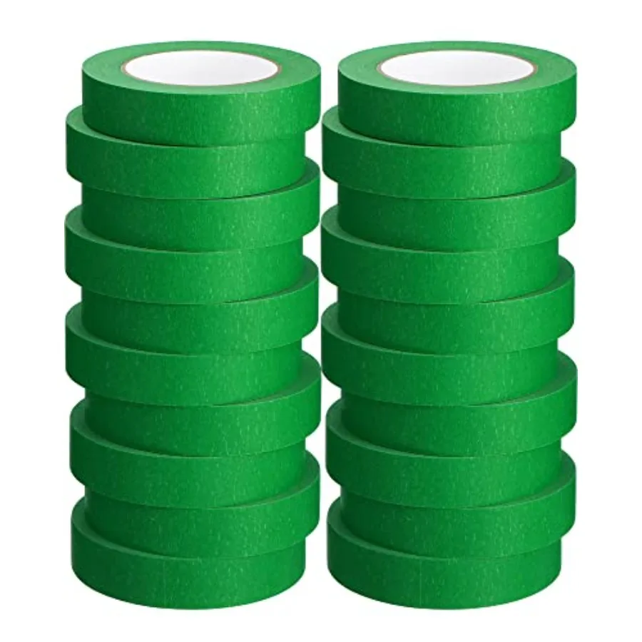 

20 Pcs Green Painters Masking Tape Bulk Inch x 55 Yard General Purpose Paint Band Removable Adhesive Tape Multi Surface Roll fo