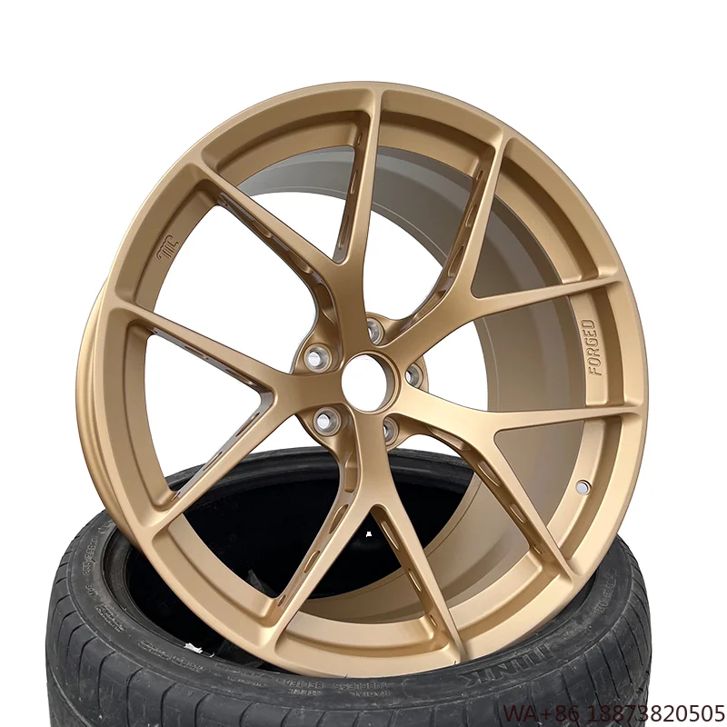 

Custom 17 18 19 20 Inch Golden Wheel Rims FIR Lightweight Deep Dish Spoke Design Forged Aluminium Alloy Wheels