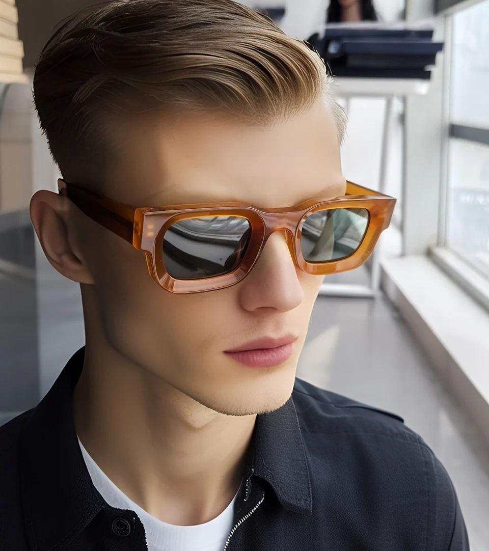Brand Designer Street Sunglasses Men Oliver Green Acetate Polarized Sun Glasses For Women Hip-Hop Style Gafas De Sol Hombre