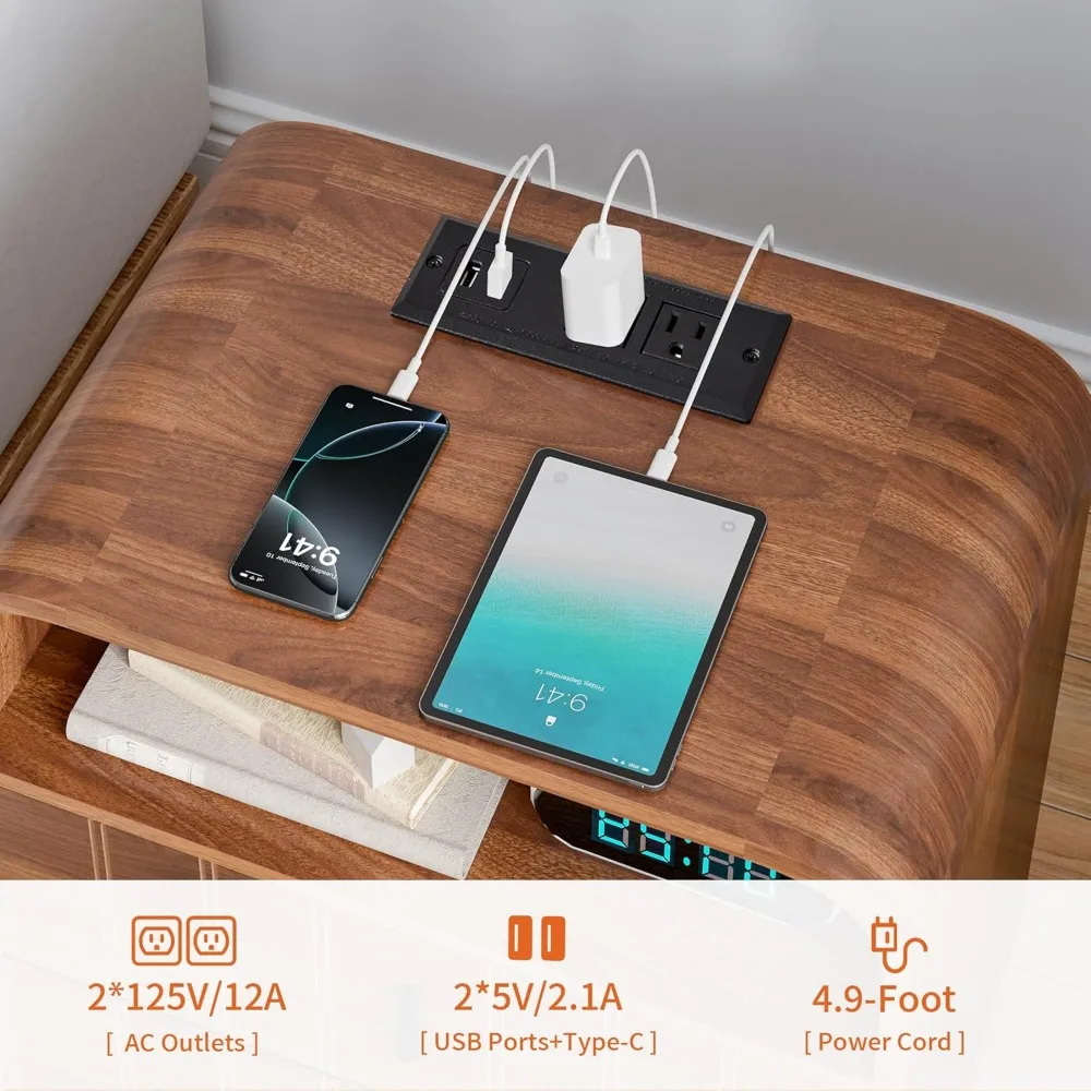 مكتب زينة مكياج صغير من ZMAD مع مرآة وأضواء LED قابلة للتعديل، مخرج طاقة مدمج وتخزين مخفي، يتضمن مقعد مبطن