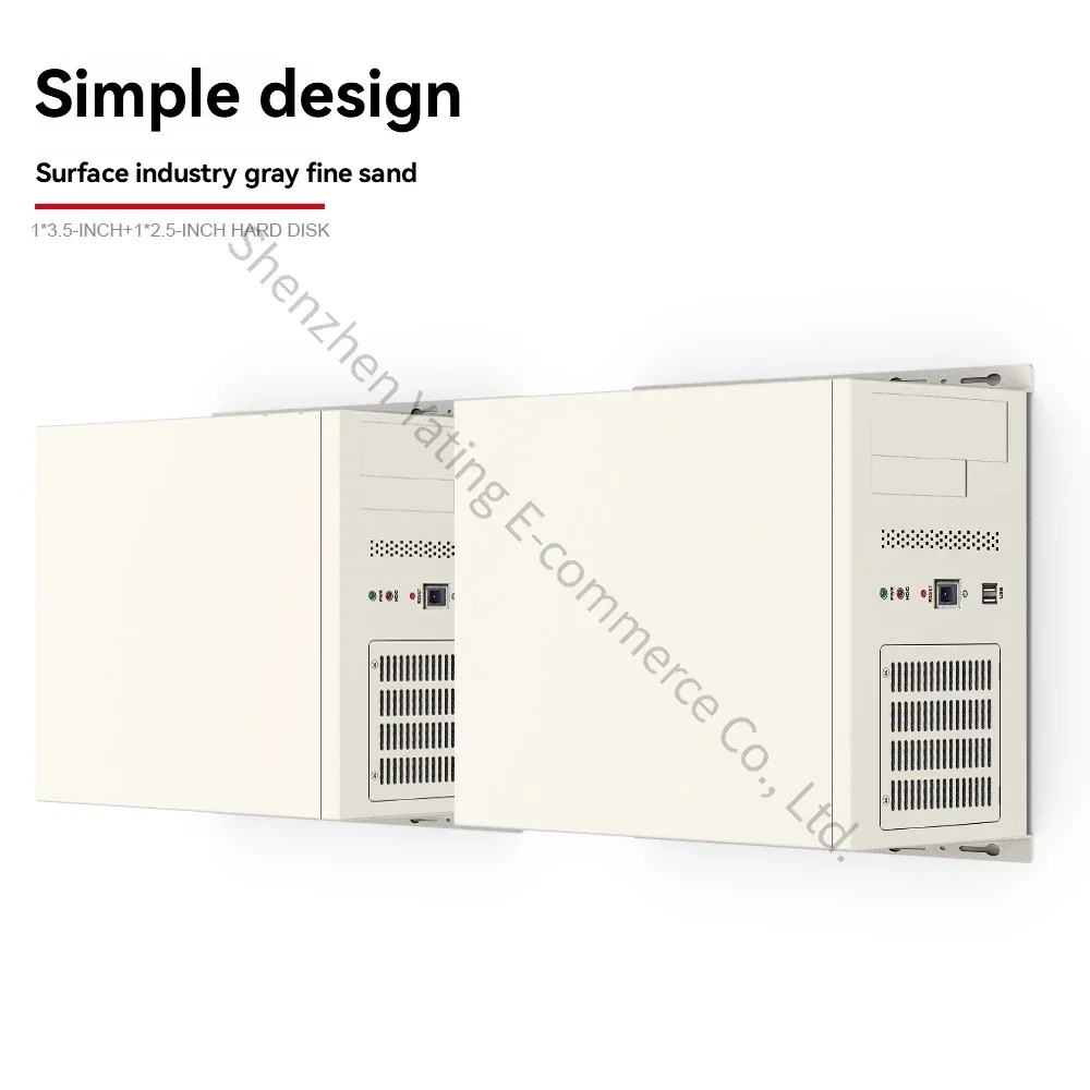 Wall-mount Industrial Chassis,silent Server Chassis,41cm Depth with Optical Drive Bay,supports ATX Motherboards,7 Expansion Slot