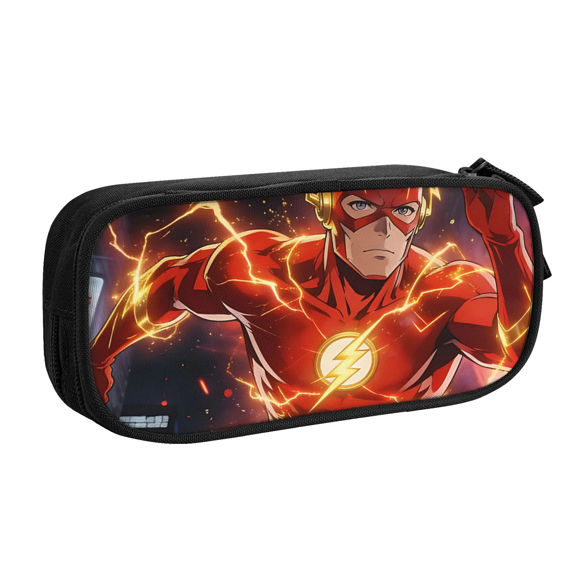 1 Piece The Flash Pencil Cases for Students Lightning Pen Box Pencil Bag Big Capacity Pencil Pouch Pen Holder