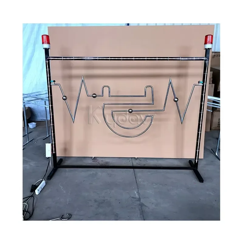 Custom Carnival Giant Kids and Adult Game Stalls Electric Dexterity Challenge Shock Steady Hand Buzz Wire Game Machine