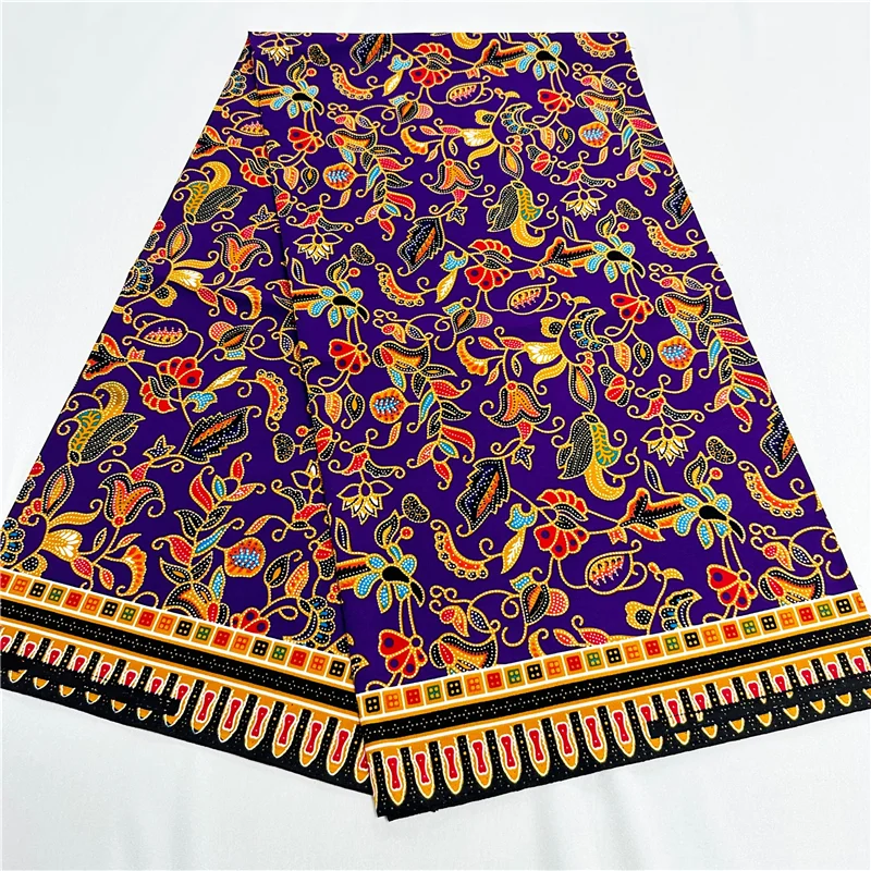 6 yardas nueva garantizada auténtica cera Real Original Ankara tela estampada africana 100% algodón para vestido de fiesta Tissus K 121901