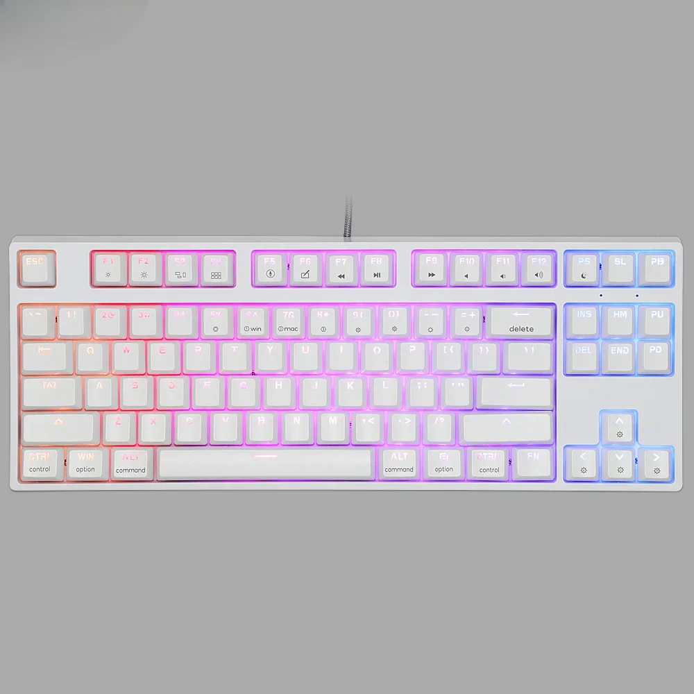 forSKYLOONG GK87 SK87 87 Keys TKL Hot Swap ABS Keycaps Color Backlit Wired BT Gamer Mechanical