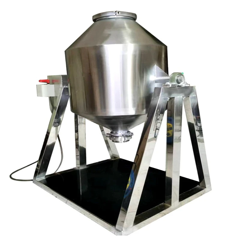

304 stainless steel waist drum mixer powder medicine mixer, electric rotating