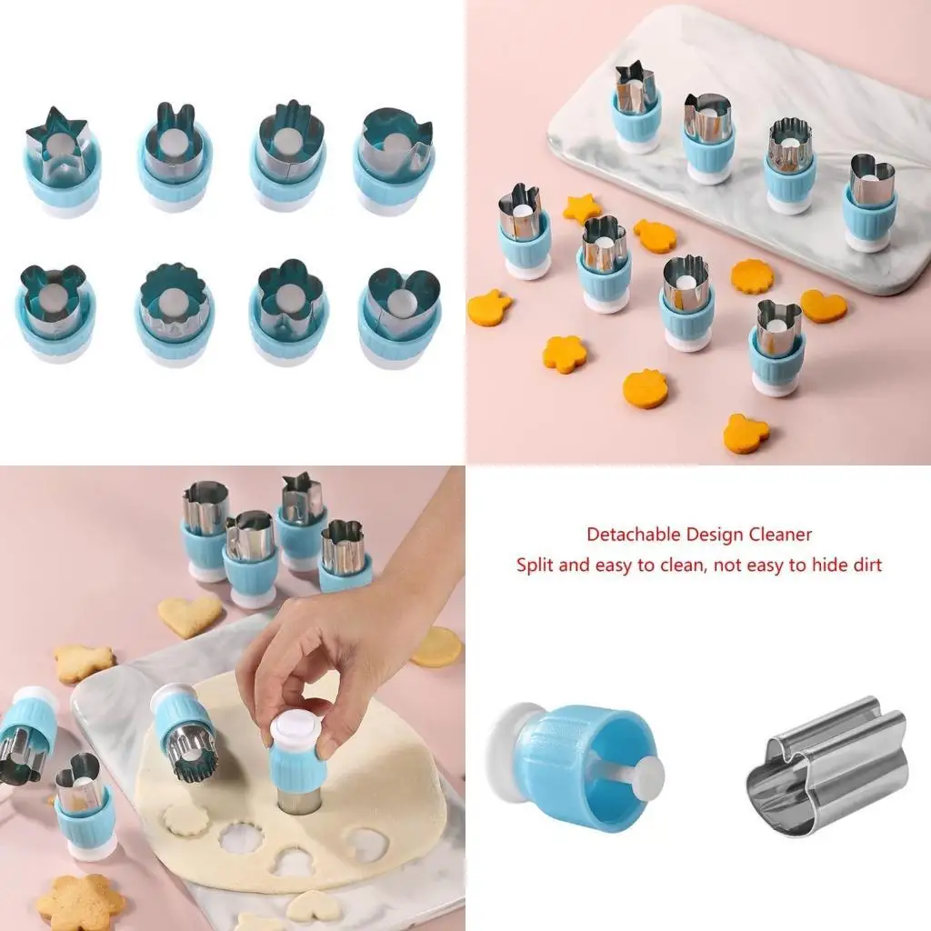 

G6KF Vegetable Cutter Shapes Sets Small Shaped Cutters Fruit Cutters Kids Cutters Pastry Stamps Mold for Biscuits Fruits