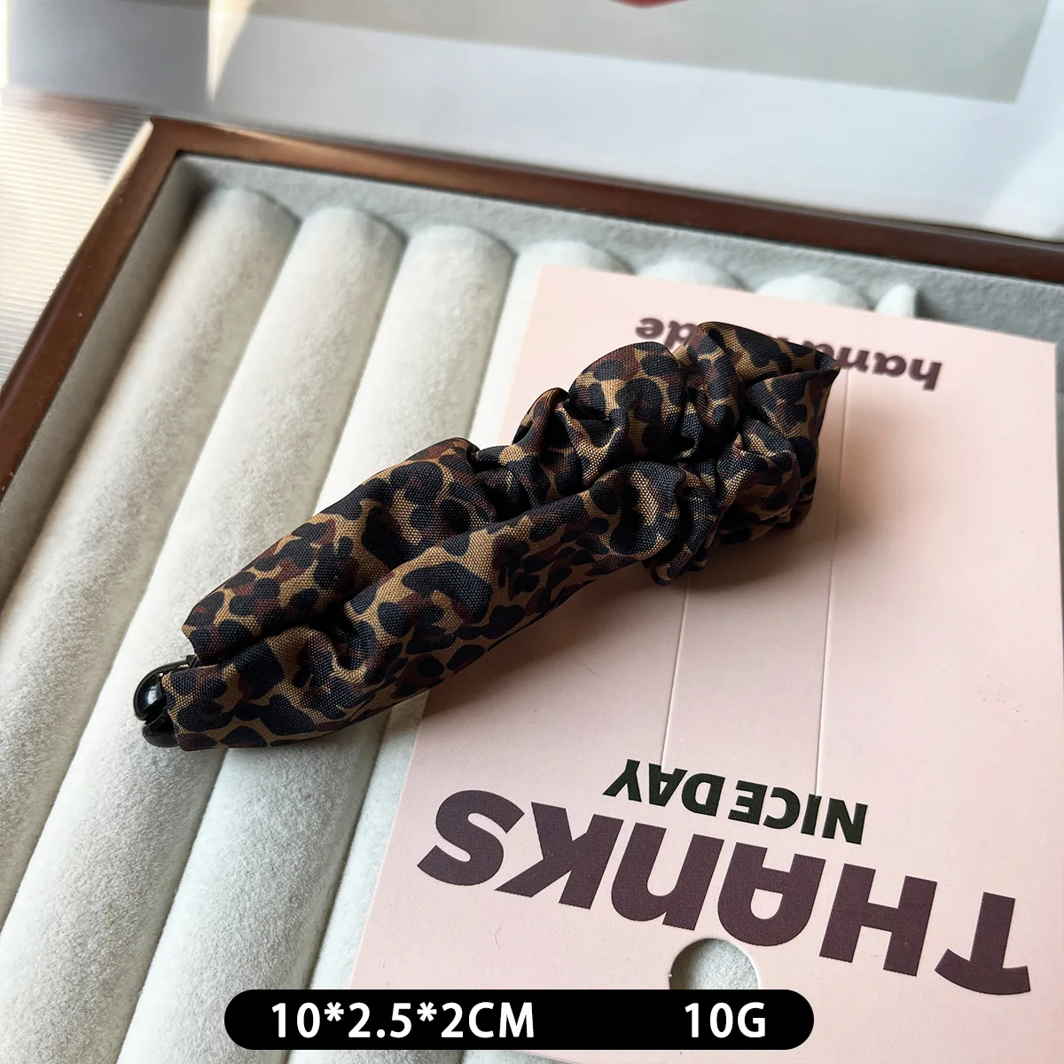 Retro Leopard Print Polka Dot Folded Banana Clip Hair Grips Volume Enhancing Twisted Vertical Banana Clip Stylish Hair Accessori