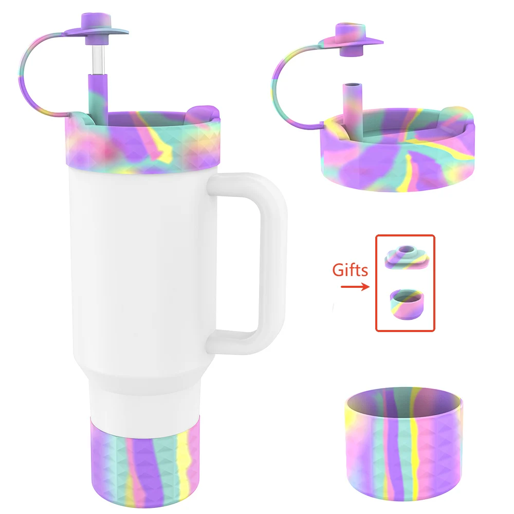 

For STANLEY Quencher H2.0 40Oz Tumbler Protector Kits Water Bottle Bottom Straw Cover Cup Sleeve Protector Boot for Stanley H2.0