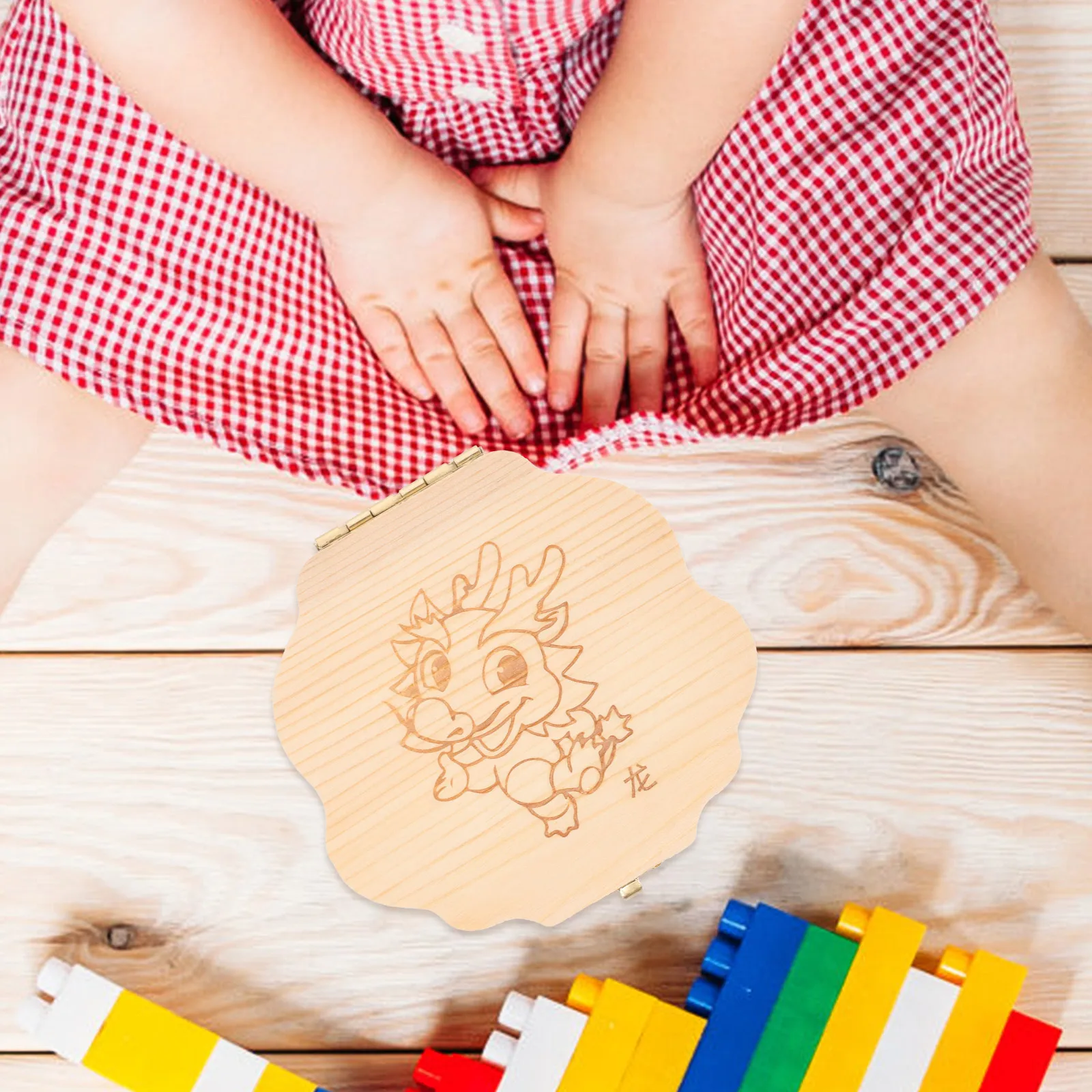 

Baby Tooth Box Kids Container Children Lost Keepsake Deciduous Teeth Storage Wooden Material Practical Sturdy Useful Long Time