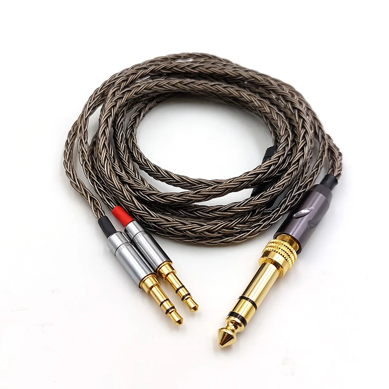 For SONY Beyerdynamic HIFIMAN Denon MDR-Z7 Z1R D600 T1 T1II HE560 HE400se Earphone 16Core Replaceable 4.4mm 2.5mm Balanced Cable