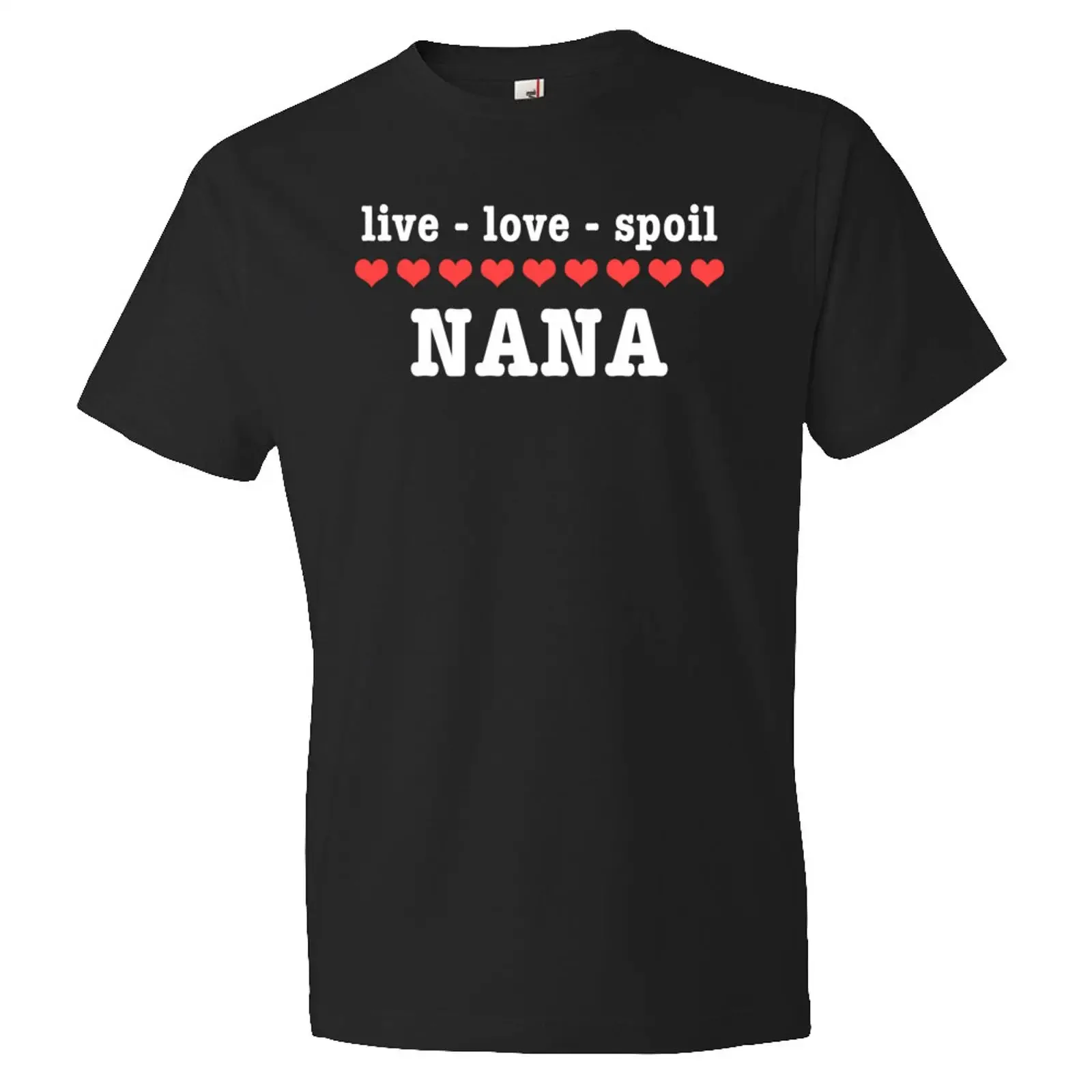 Live Love Spoil nana shirt t gift for grandma OS248 vintage Washed fashion graphic Stylish Top For Everyday Wear